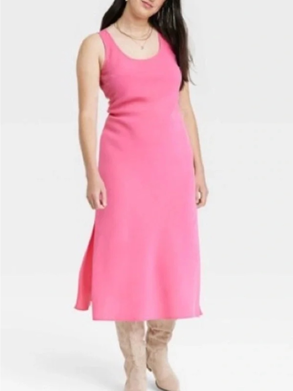 Universal Thread Hot Pink Tank Midi Dress
